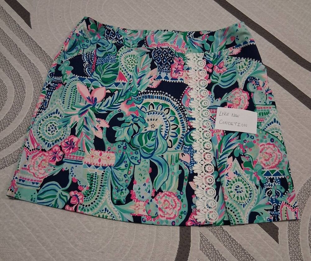 Lilly pulitzer womens size 12 daphne luxletic skort skirt looking sharp upf+50 - Picture 2 of 8